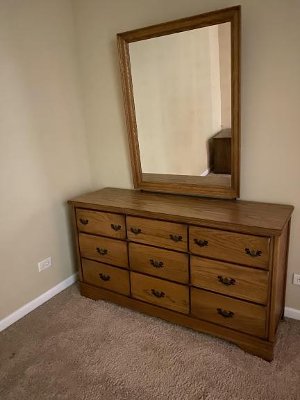 Bedroom dresser and mirror for sale in Woodstock IL