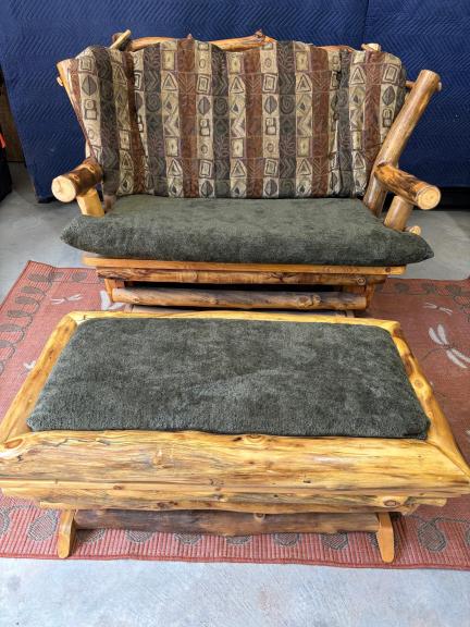 Aspen Glider love seat with cushions for sale in Grand Lake CO