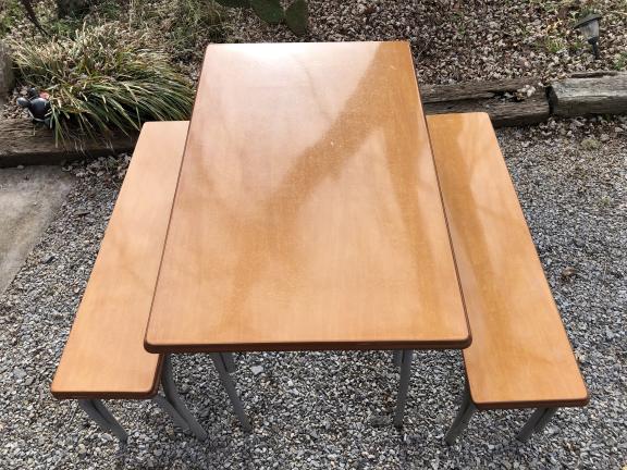 Enamel Top Table and Benches for sale in Kodak TN