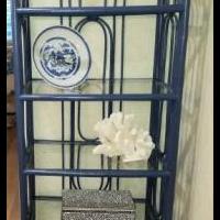 Blue etagere for sale in Naples FL by Garage Sale Showcase member tracey, posted 11/05/2020