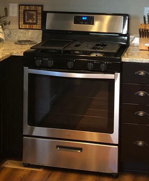 Five burner Whirlpool Stainless Steel Gas Range for sale in Granby CO