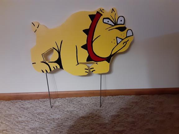 Bulldog Yard Sign Hand Crafted for sale in Batavia IL