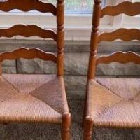 6 Ladder back, rush seat chairs for sale in Brownsburg IN by Garage Sale Showcase member jwhcrs, posted 12/12/2020