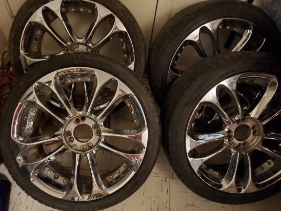 18" Chrome wheeles & Tires" low profile" for sale in Oklahoma City OK