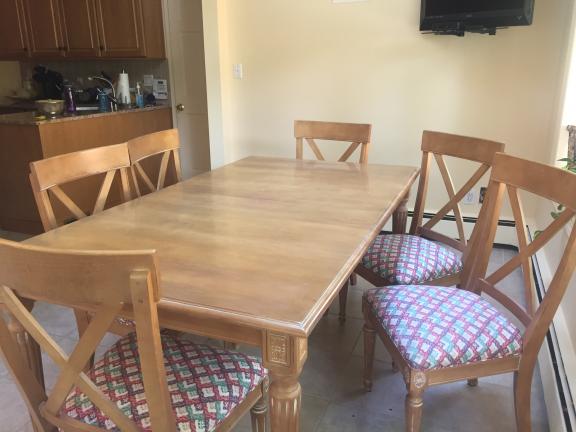 Ethan Allen dining table with 6 chairs for sale in South Orange NJ