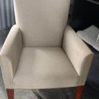 Tan Wingback Chair for sale in Southern Pines NC by Garage Sale Showcase member scastelli, posted 11/10/2020