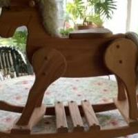 Solid Oak Rocking Horse for sale in Grayslake IL by Garage Sale Showcase member Sadie16, posted 02/22/2020