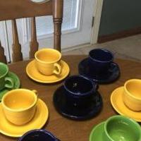 Fiesta Ware Cups and Saucers for sale in Warren PA by Garage Sale Showcase member GrammyLu, posted 03/22/2020