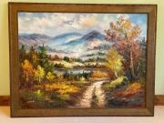 Large Framed Mountain Oil Painting for sale in Grand Lake CO
