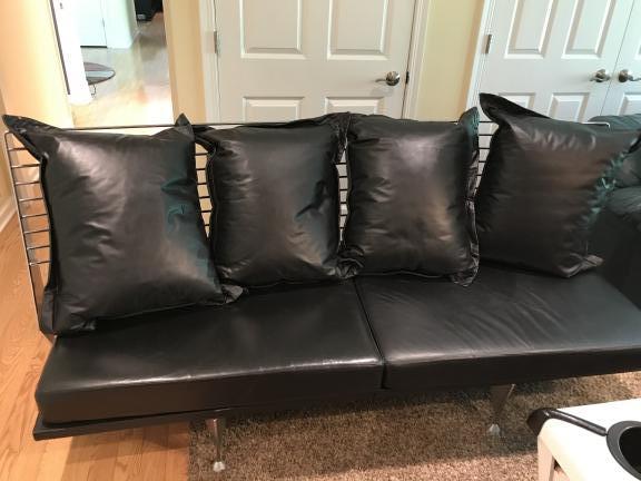 Italian Leather Couch (2)