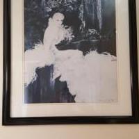 Louis Icart "Orchids" Print. Framed for sale in Sterling Heights MI by Garage Sale Showcase member BandTstuff, posted 02/23/2020