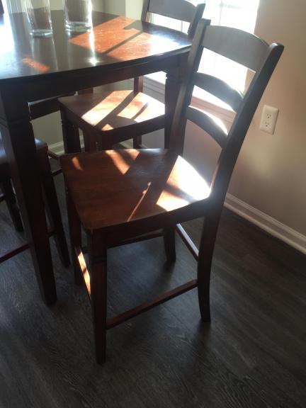 Pub Table with Four Chairs