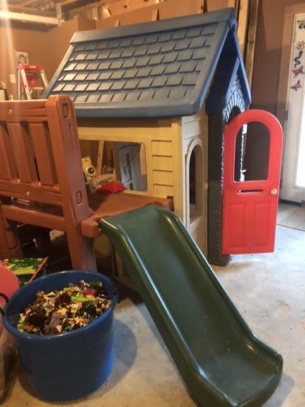 Little Tikes Playhouse with swing & slide attached
