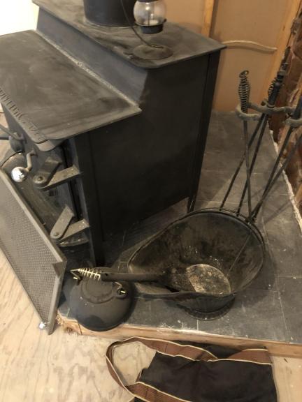 Wood burning stove and tools