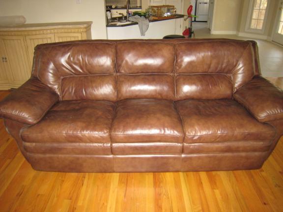 Leather Sofa with Sofa Chair & Ottoman for sale in Pinehurst NC
