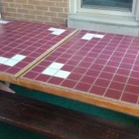 Ceramic Top Picnic Table with two benches for sale in Valparaiso IN by Garage Sale Showcase member dapsgtr2, posted 10/14/2020