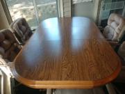Patio Dining Table with Center Leaf with 6 Roller Chairs for sale in Valparaiso IN