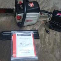 Electric chainsaw for sale in Crown Point NY by Garage Sale Showcase member ItisMe007, posted 10/26/2021