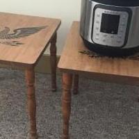 Pressure cooker & end tables for sale in Rutland VT by Garage Sale Showcase member Donterry, posted 02/27/2021