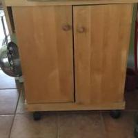 Wood butcher block cabinet for sale in Rutland VT by Garage Sale Showcase member Donterry, posted 03/01/2021