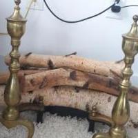 Brass Andirons for sale in Somerset NJ by Garage Sale Showcase member Marie8, posted 05/11/2021