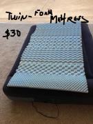 Twin foam rubber mattress for sale in Lubbock TX