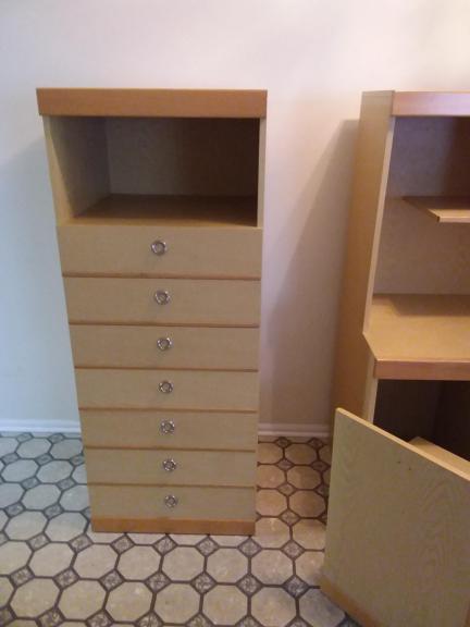 Kids 3 Piece Desk Hutch with Dressers