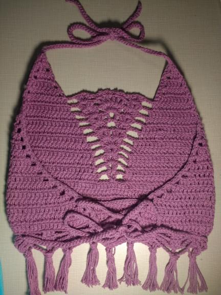 Summer crochet halter top for girls