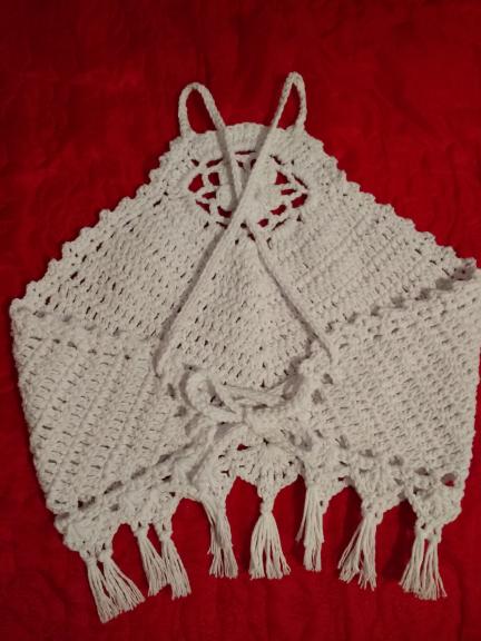 Summer crochet halter top for girls