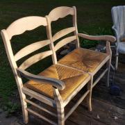 Antique Wood Bench Seat Rattan Seats for sale in Millington MI