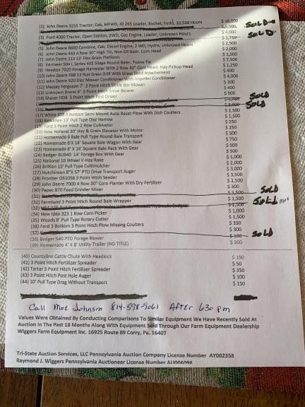 Farm machinery for sale in Kane PA