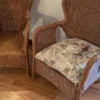 Pier One Wicker Chairs with pads for sale in Plainfield IN by Garage Sale Showcase member Faulkfam, posted 08/01/2021