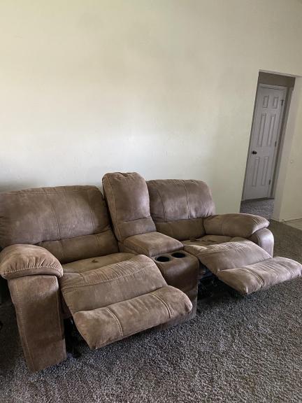Couch with recliners