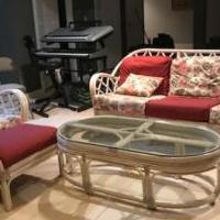 7 piece wicker furniture set for sale in Belle Mead NJ by Garage Sale Showcase member loanliu, posted 04/06/2021
