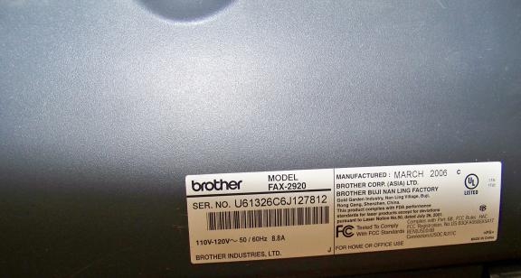 Brother 2920 IntelliFAX Super G3 33.6 Kbps All-In-One Laser Fax Copy Print for sale in Batesville AR