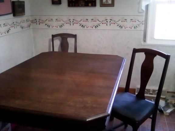 dining table and chairs