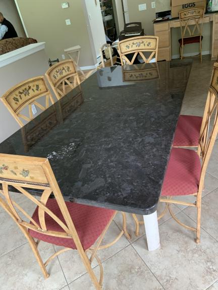 Granite Kitchen Table 6 chairs for sale in Franklin Lakes NJ