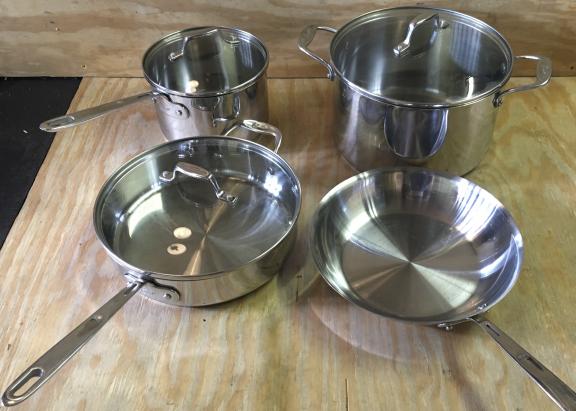 Emeril Stainless Copper Core Cookware Set for sale in Van Buren AR