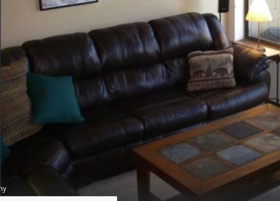 Brown Leather Sectional Couch