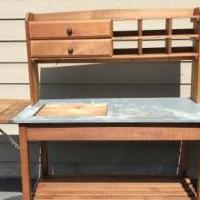 Garden potting bench for sale in Southern Pines NC by Garage Sale Showcase member 1LOLinMC, posted 04/06/2021