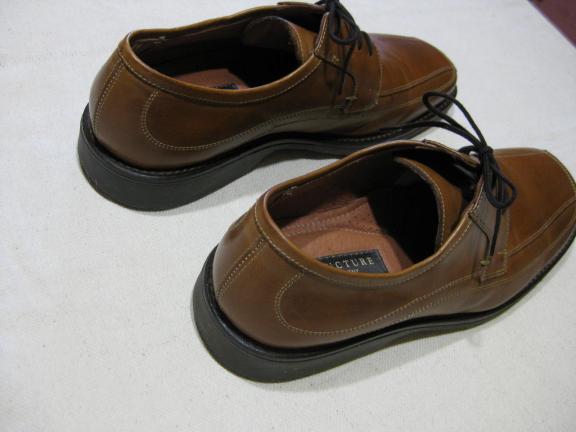 STRUCTURE ITALIAN OXFORD BROWN LEATHER SHOES SIZE 10 1/2 D