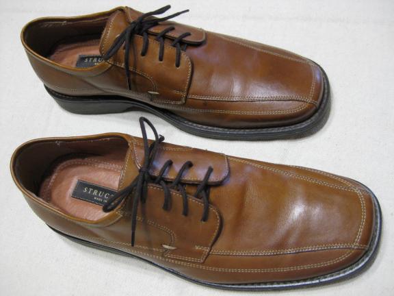 STRUCTURE ITALIAN OXFORD BROWN LEATHER SHOES SIZE 10 1/2 D for sale in Tyler TX