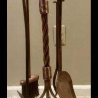 Copper Fireplace Tools for sale in Whitehouse Station NJ by Garage Sale Showcase member judyesp, posted 01/28/2021