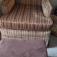 Chair and Ottoman for sale in Rahway NJ by Garage Sale Showcase member akimmelman, posted 03/01/2021
