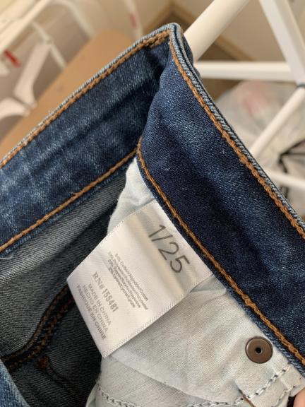 Dark blue ripped jeans