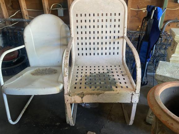 Pair of vintage metal porch chairs for sale in Fostoria OH