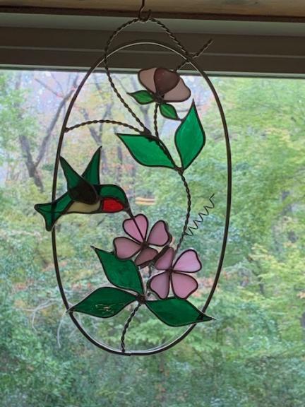 Stained glass window ornaments- set of 3