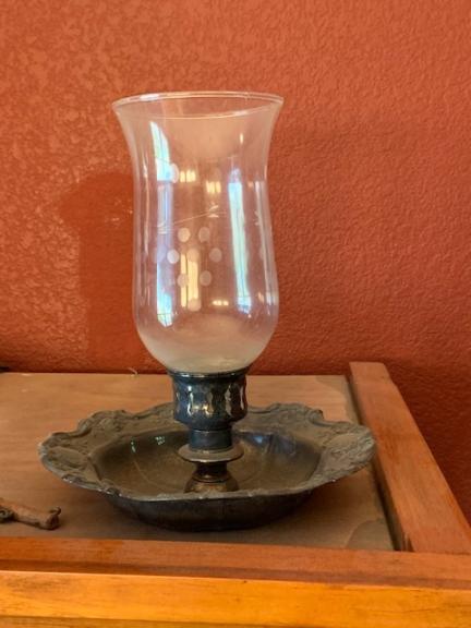 Antique silver candle holder for sale in Tyler TX