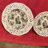 Decorative Toile design plates for sale in York PA by Garage Sale Showcase member Deb found it, posted 02/21/2022