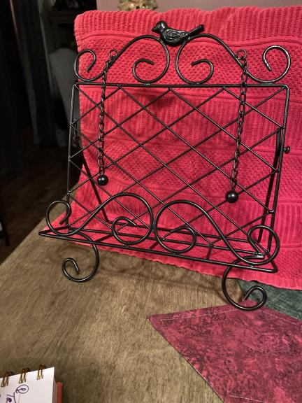 Wrought Iron Recipe Book with page holders for sale in York PA